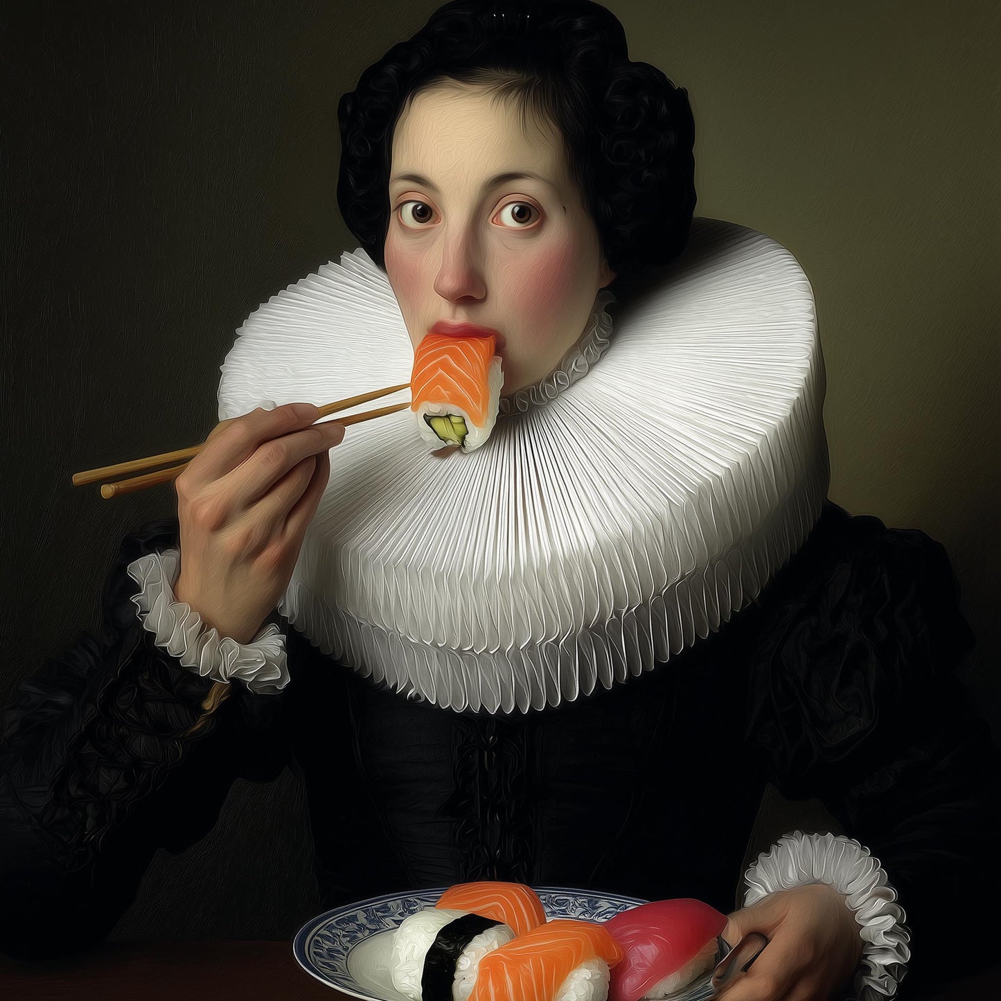 "Baroque Sushi" LE 2/5 canvas art print