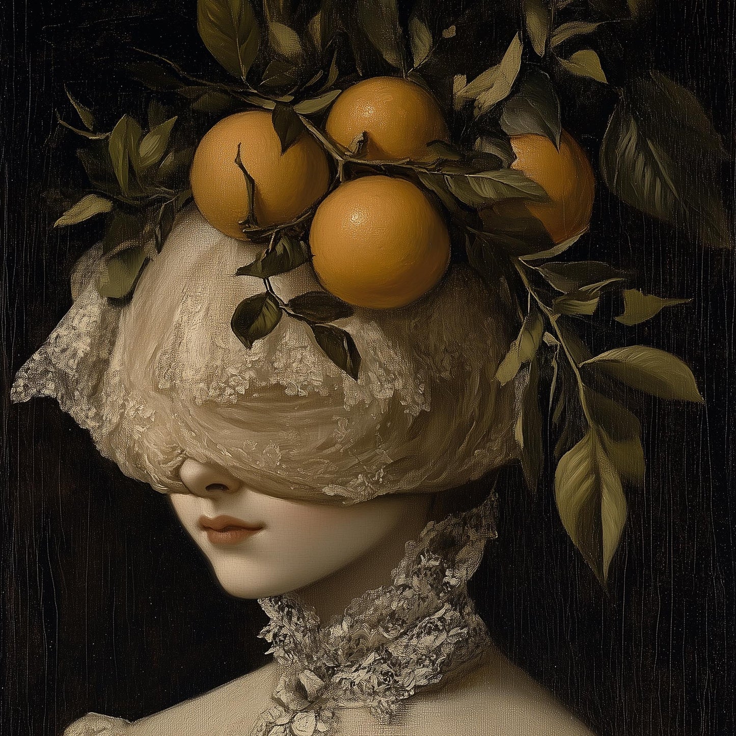 "Orange portrait" LE 2/10 canvas art print