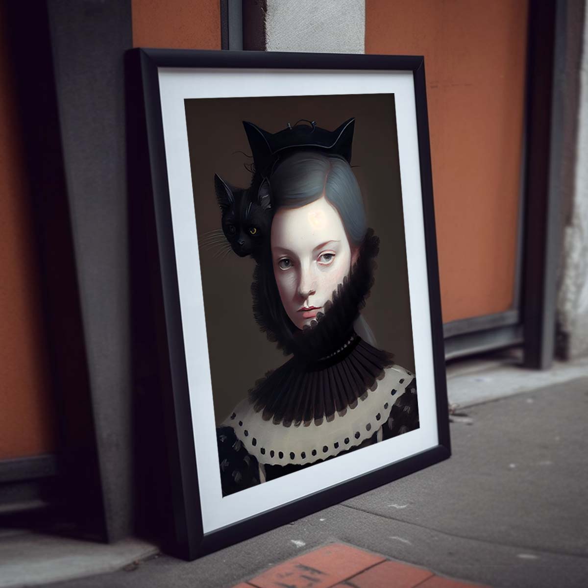 "Miss Black Kitty" fine art print