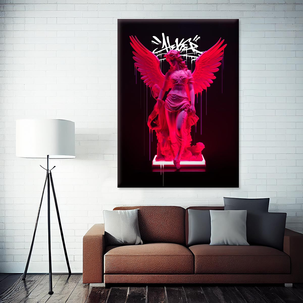 "Neon Athenea" canvas print