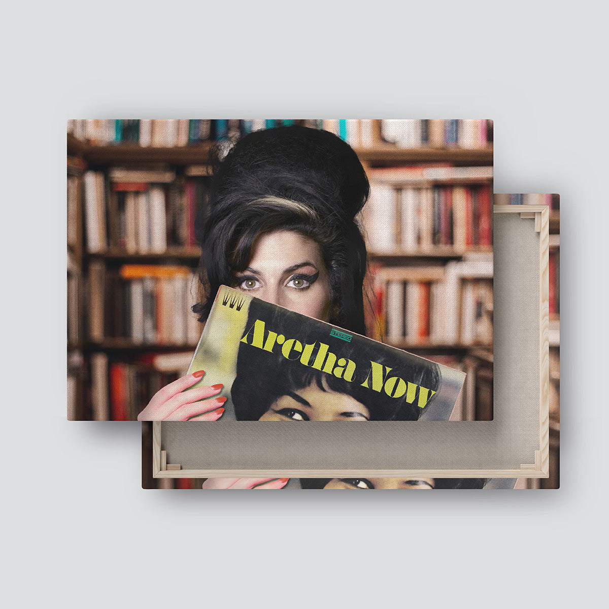 "Amy At The Vinyl Store" canvas print
