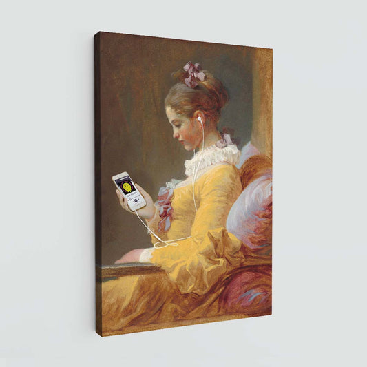 "Listening A New Track" canvas print