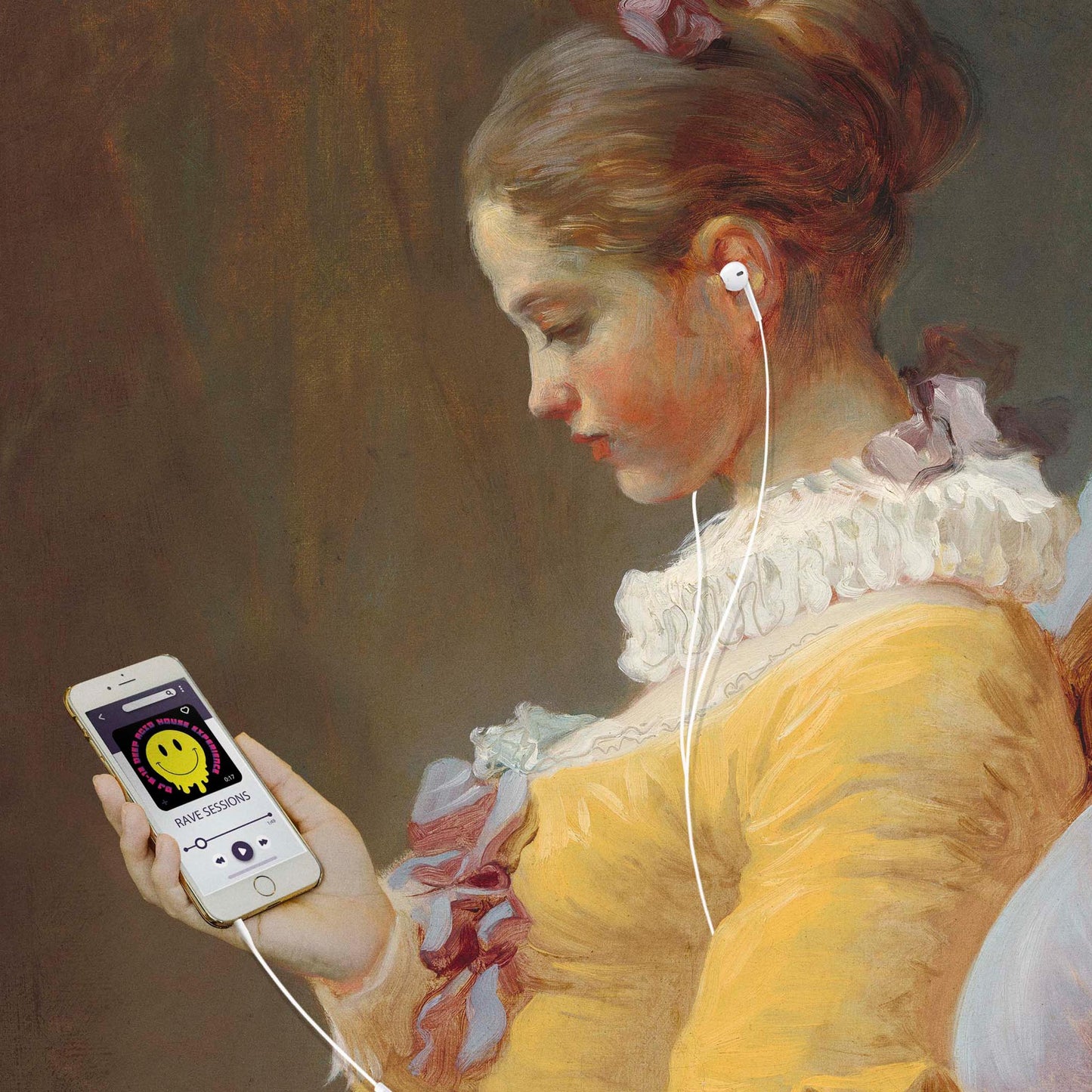 "Listening A New Track" canvas print