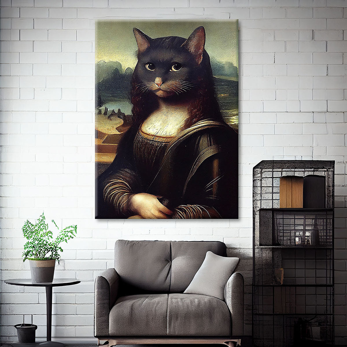 "Meowlisa" canvas print
