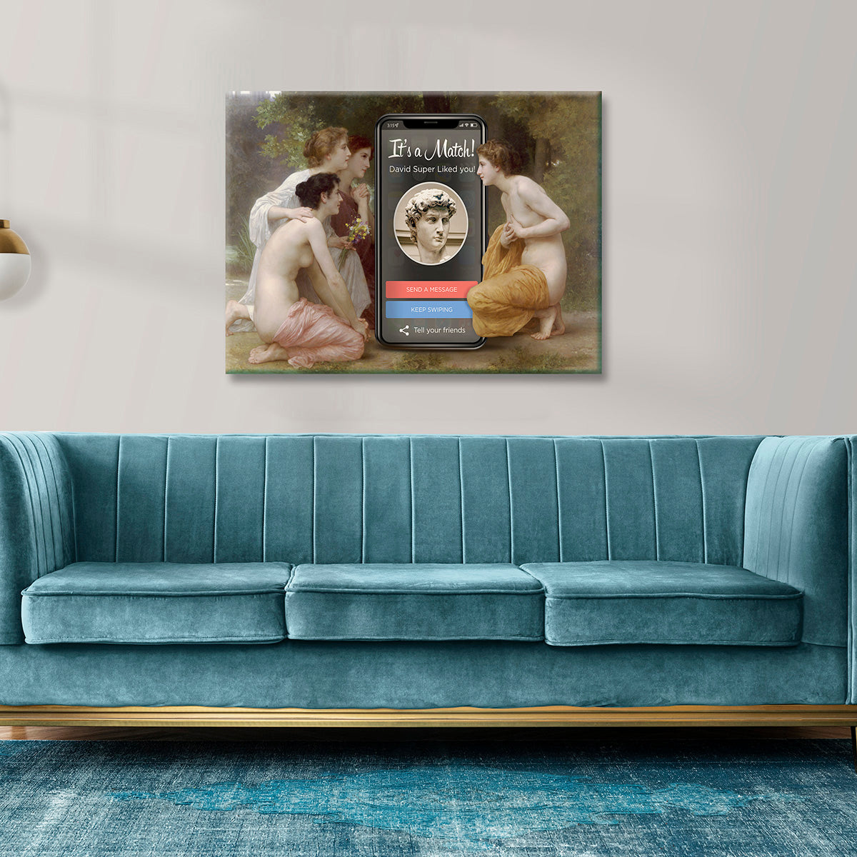 "David Match" canvas print