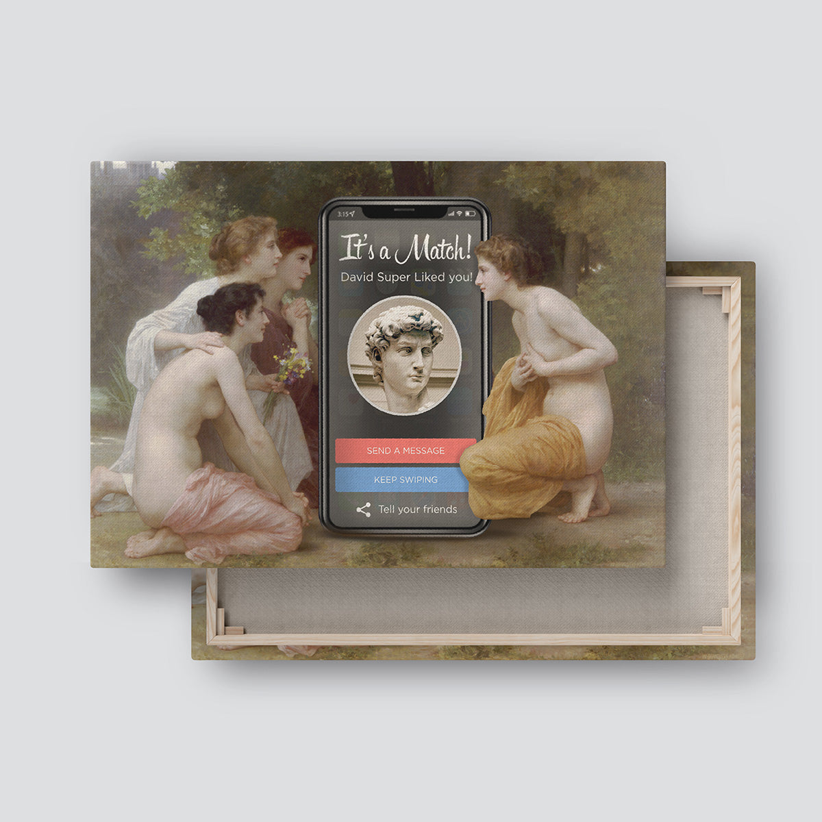 "David Match" canvas print