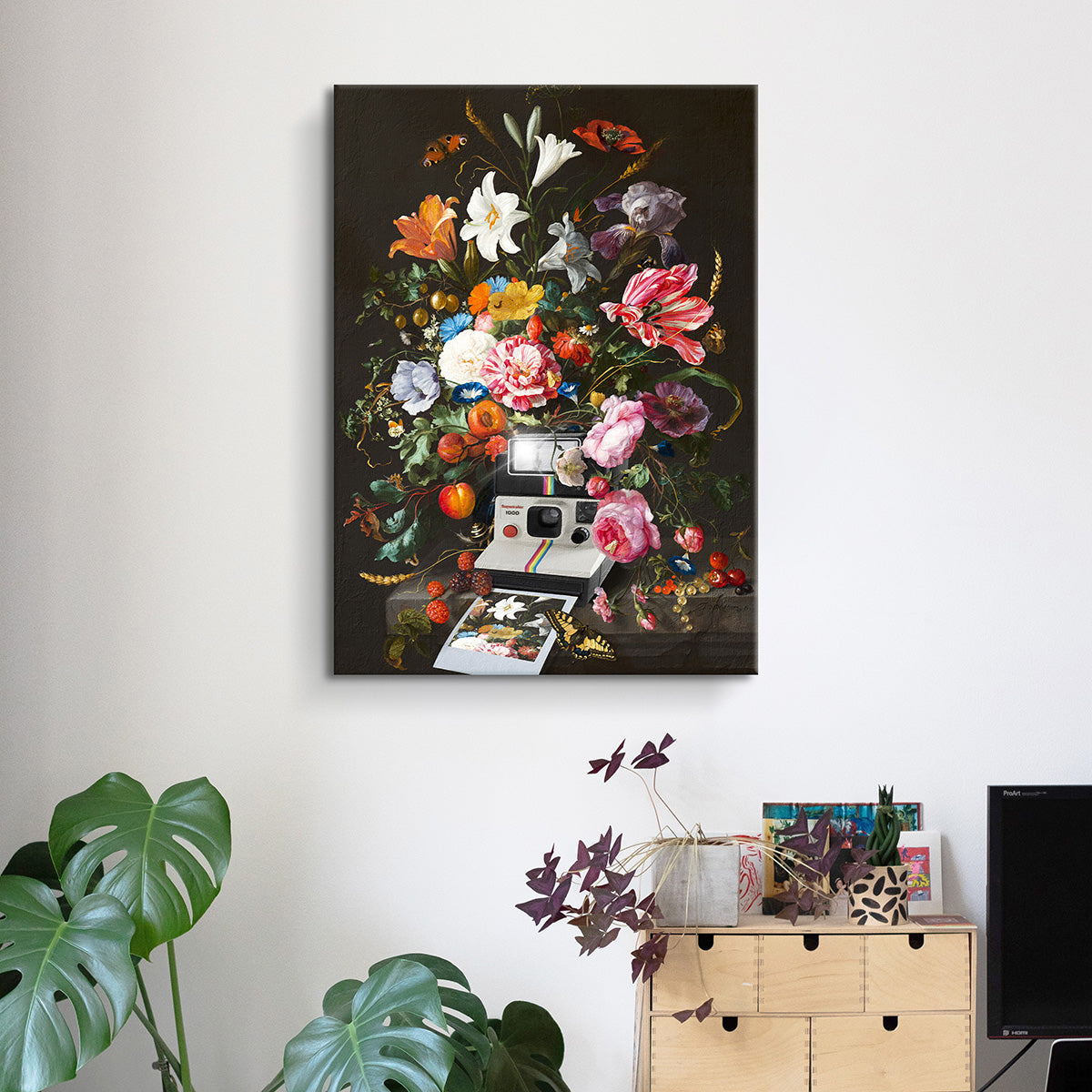 "Floral Instant Photo" canvas print