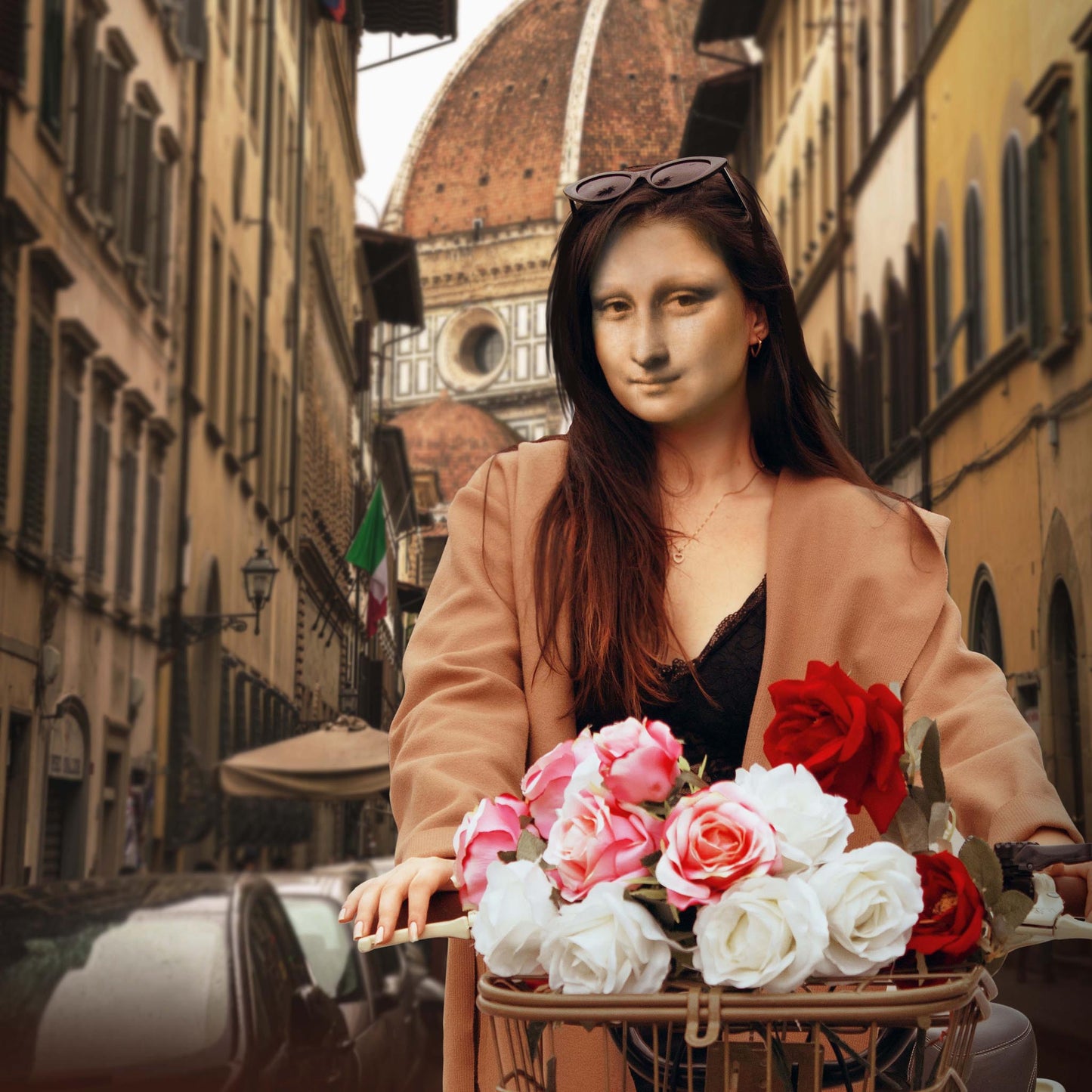"Mona in Florence" canvas print