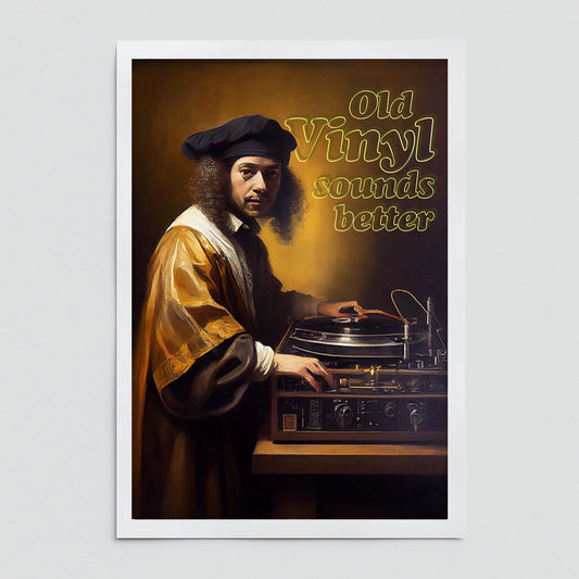 "Old Vinyl Sounds Better" fine art print