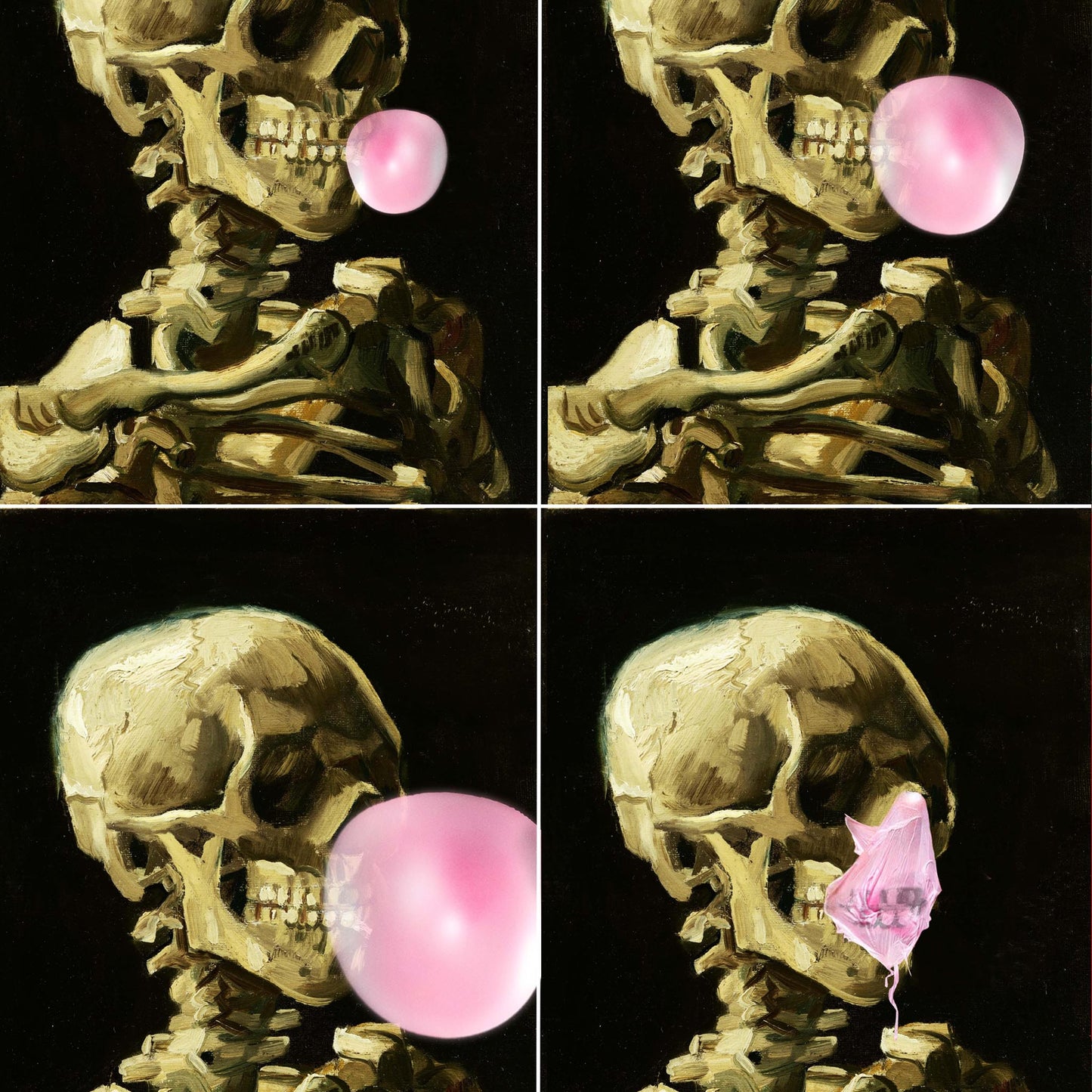 "Skull Gum Explosion" canvas print