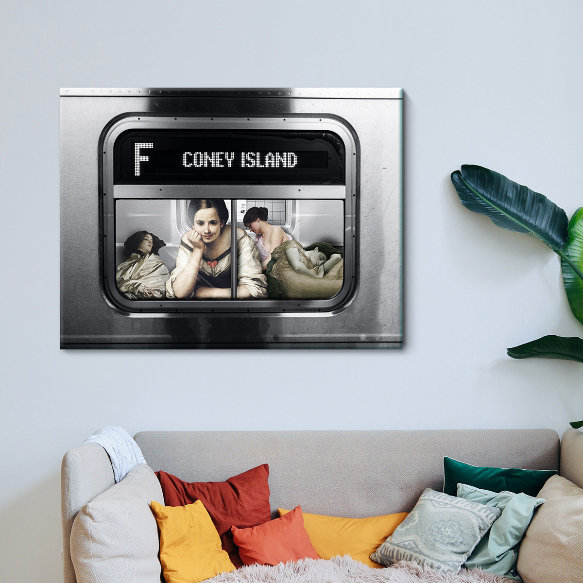 "Subway To Coney Island" canvas print