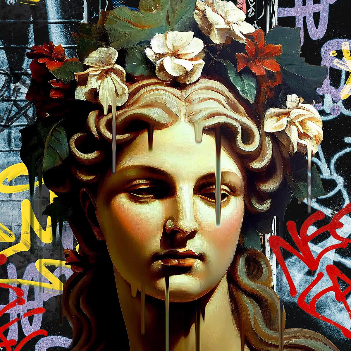 "Vandal Pietà" canvas print