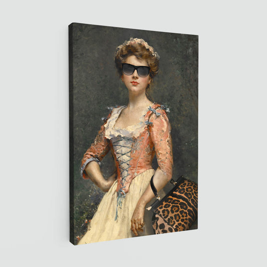 "Vintage Chic Girl" canvas print