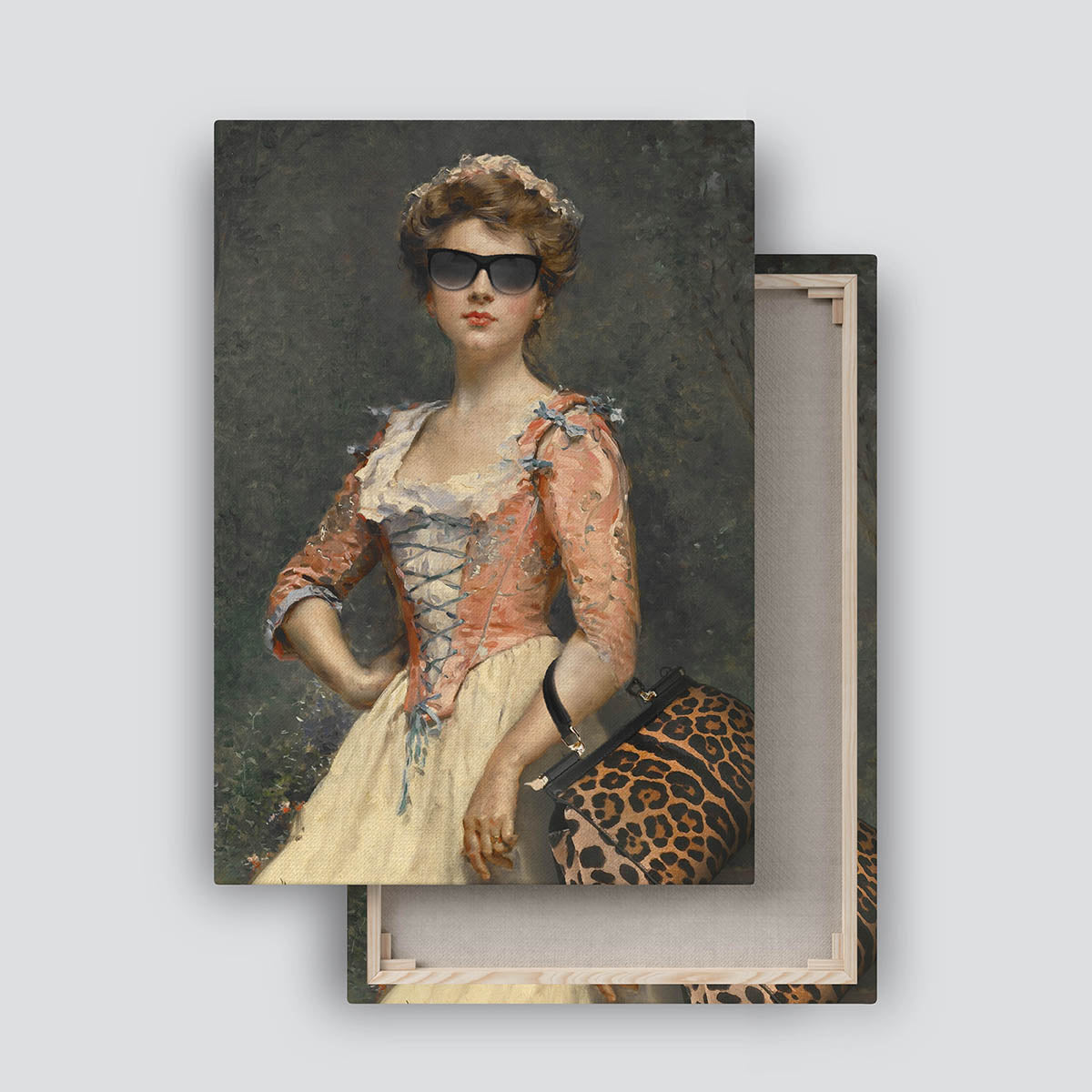 "Vintage Chic Girl" canvas print