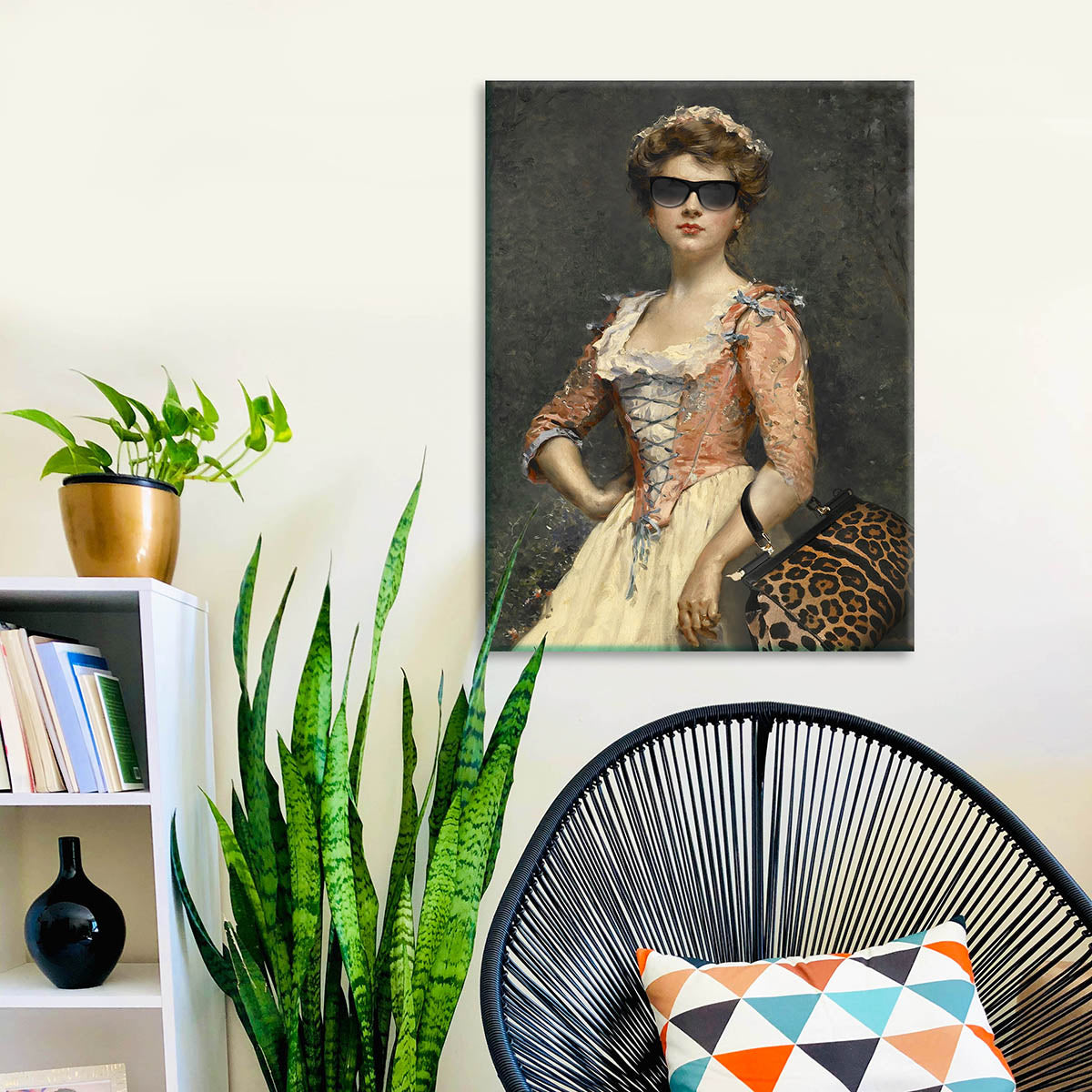 "Vintage Chic Girl" canvas print