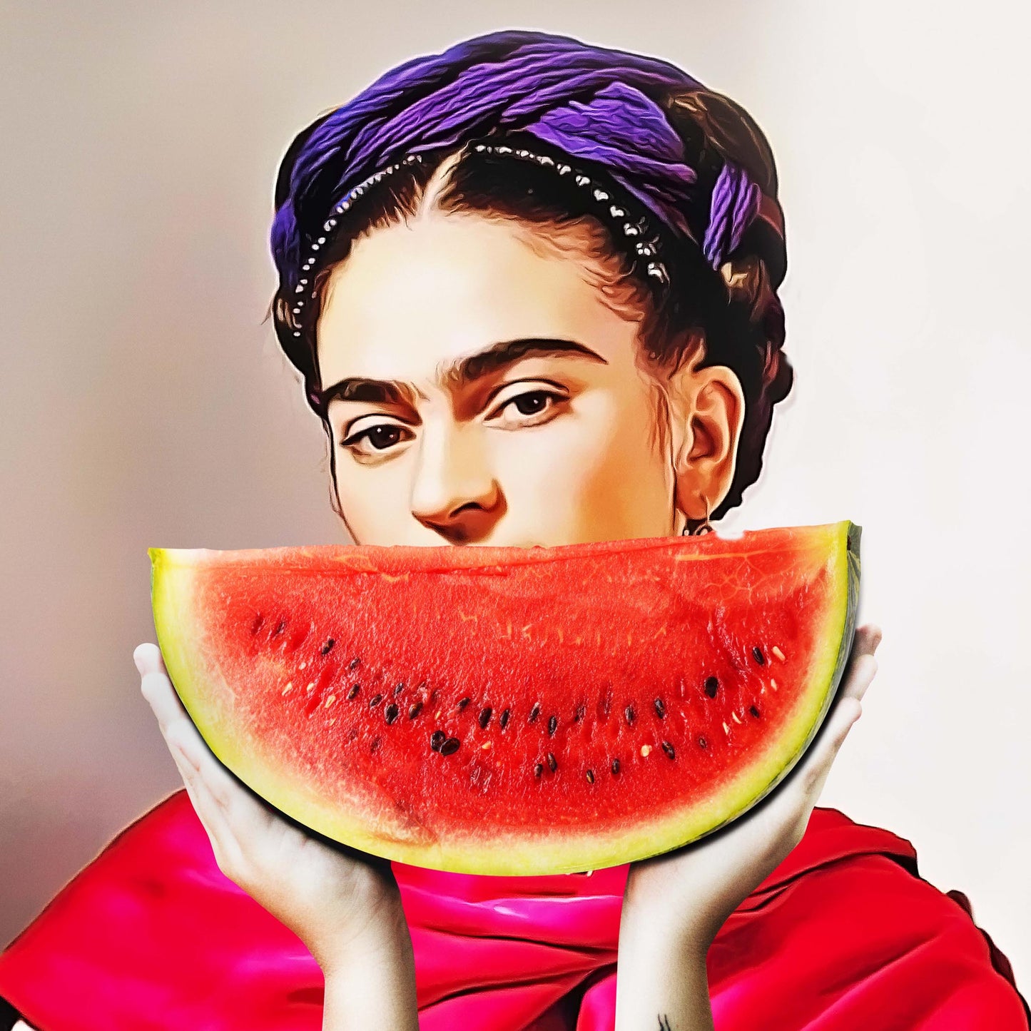 "Watermelon Frida" canvas print