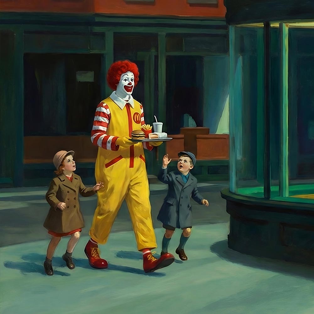 "Hopper McDonalds" LE "SOLD OUT" canvas art print