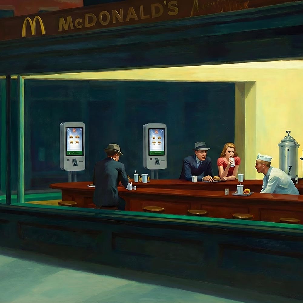 "Hopper McDonalds" LE "SOLD OUT" canvas art print
