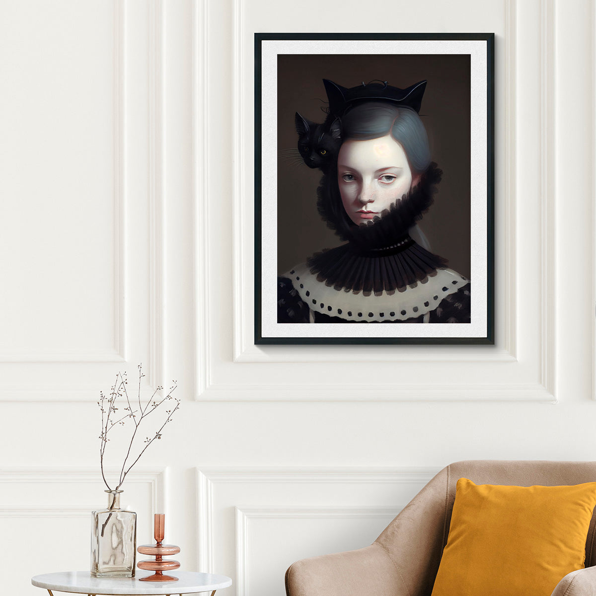 "Miss Black Kitty" fine art print