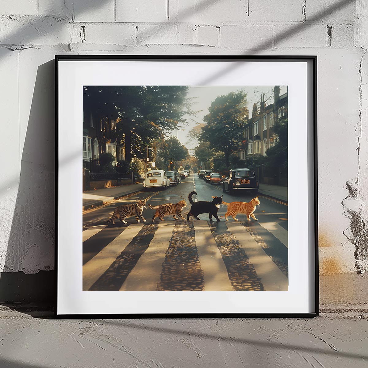 "Kitty Abbey Road" fine art print