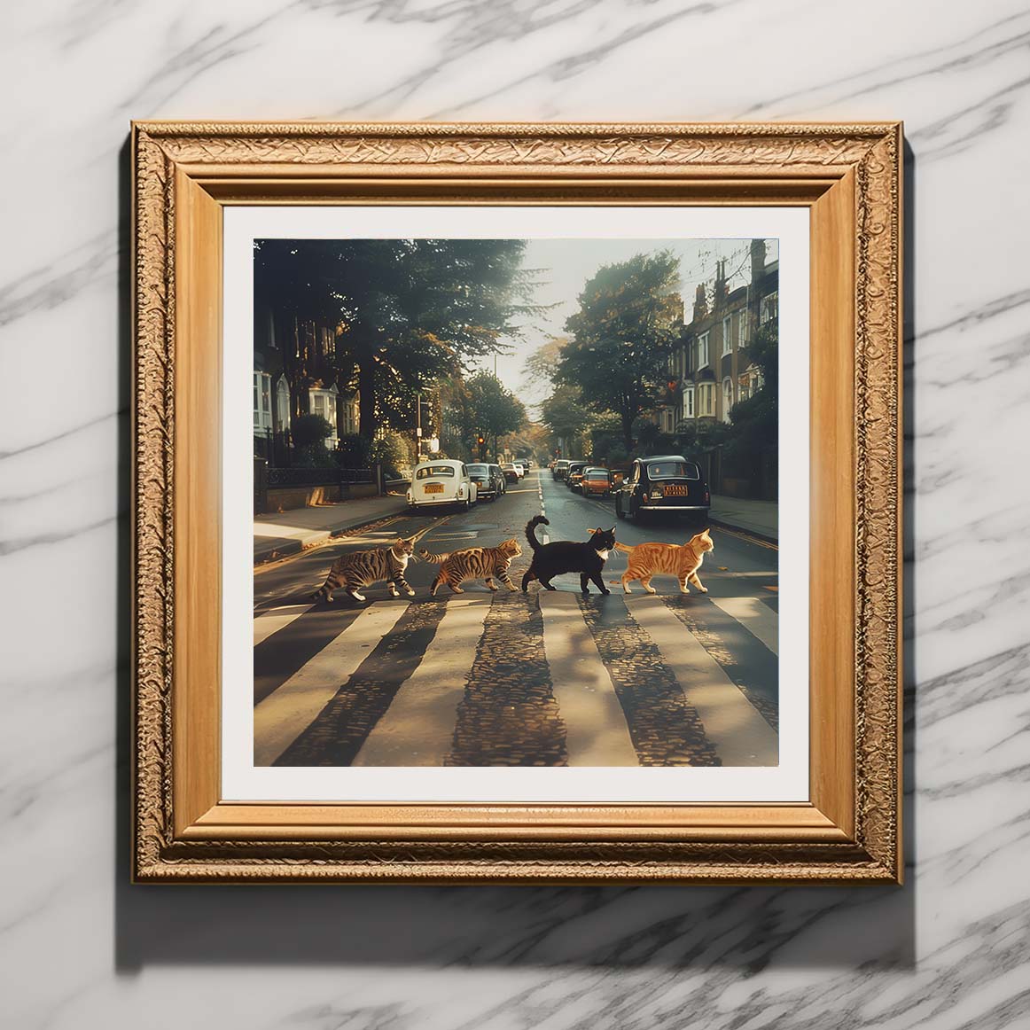 "Kitty Abbey Road" fine art print