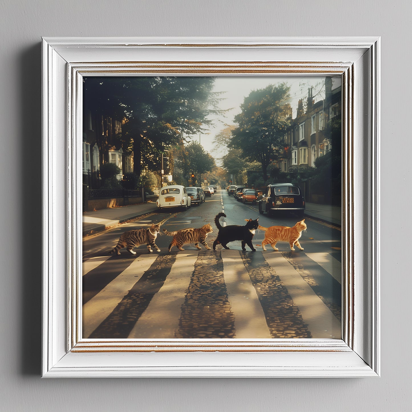 "Kitty Abbey Road" fine art print