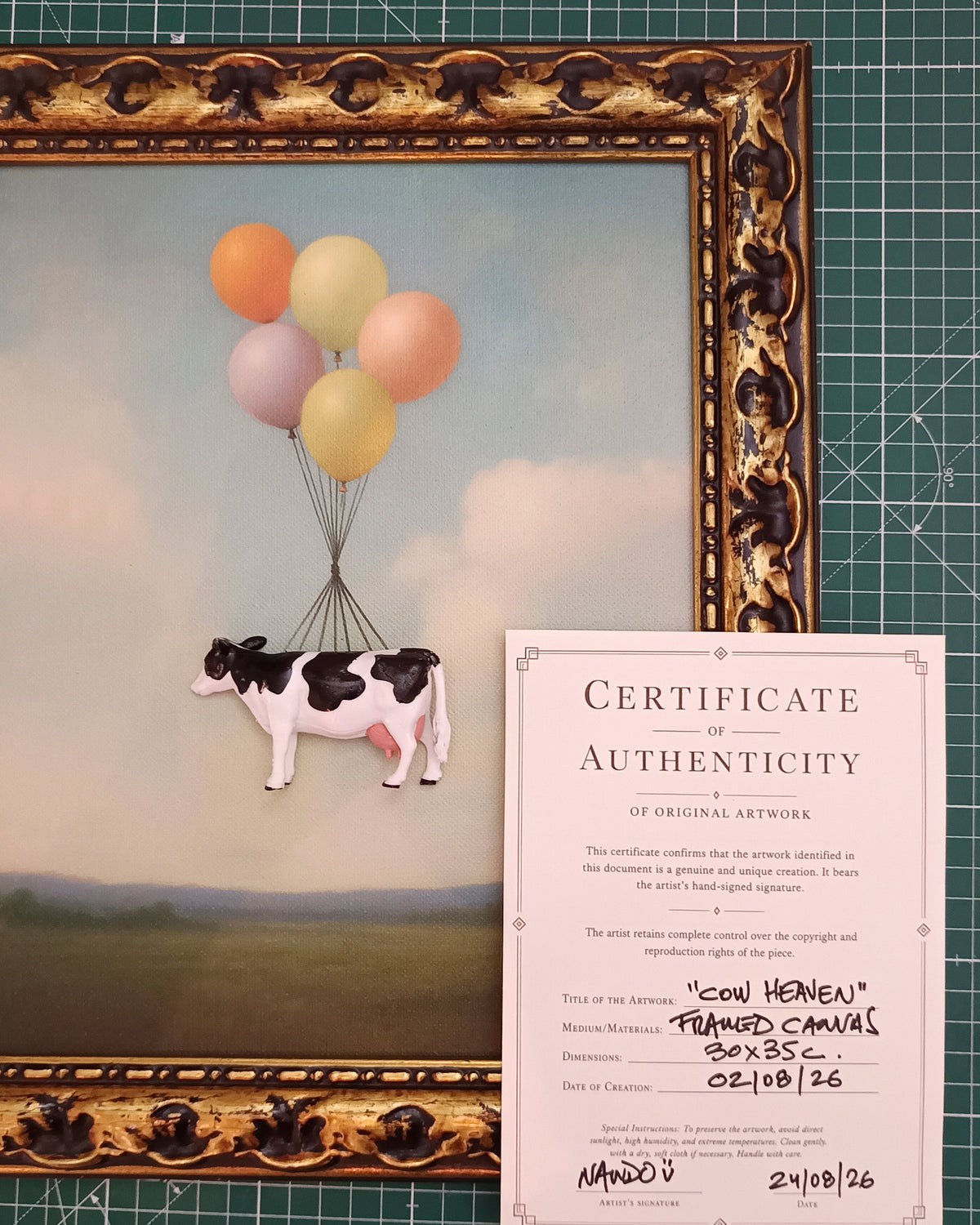 Cow Heaven - Original Framed 3D Object
