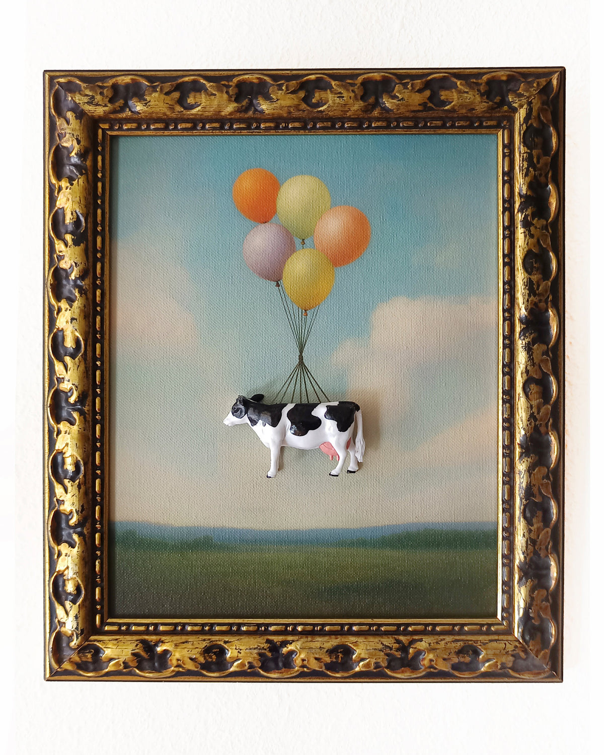 Cow Heaven - Original Framed 3D Object