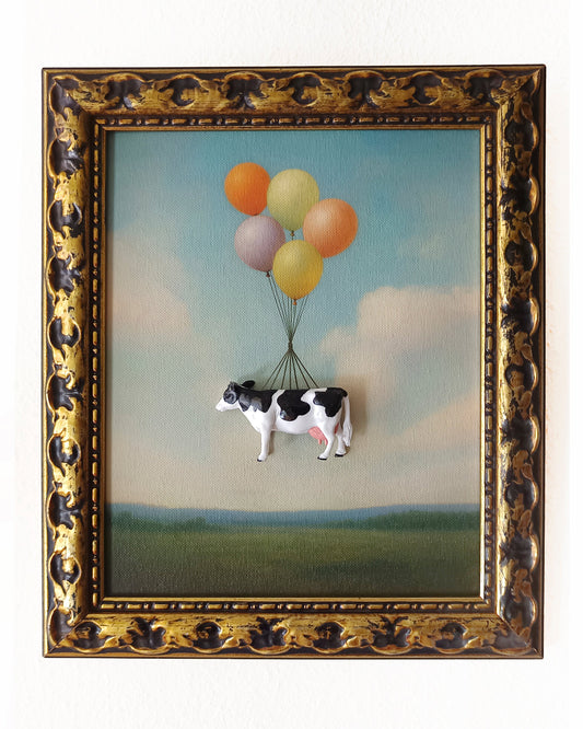 Cow Heaven - Original Framed 3D Object