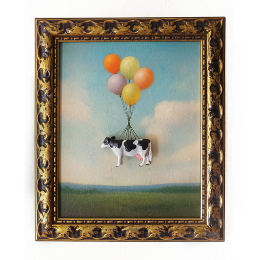 Cow Heaven - Original Framed 3D Object