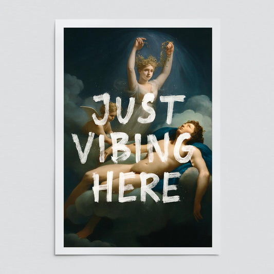 "Just vibing here" fine art print