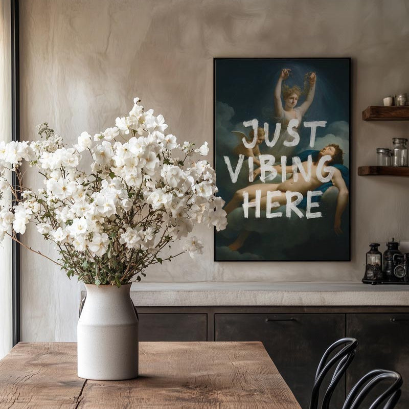"Just vibing here" fine art print