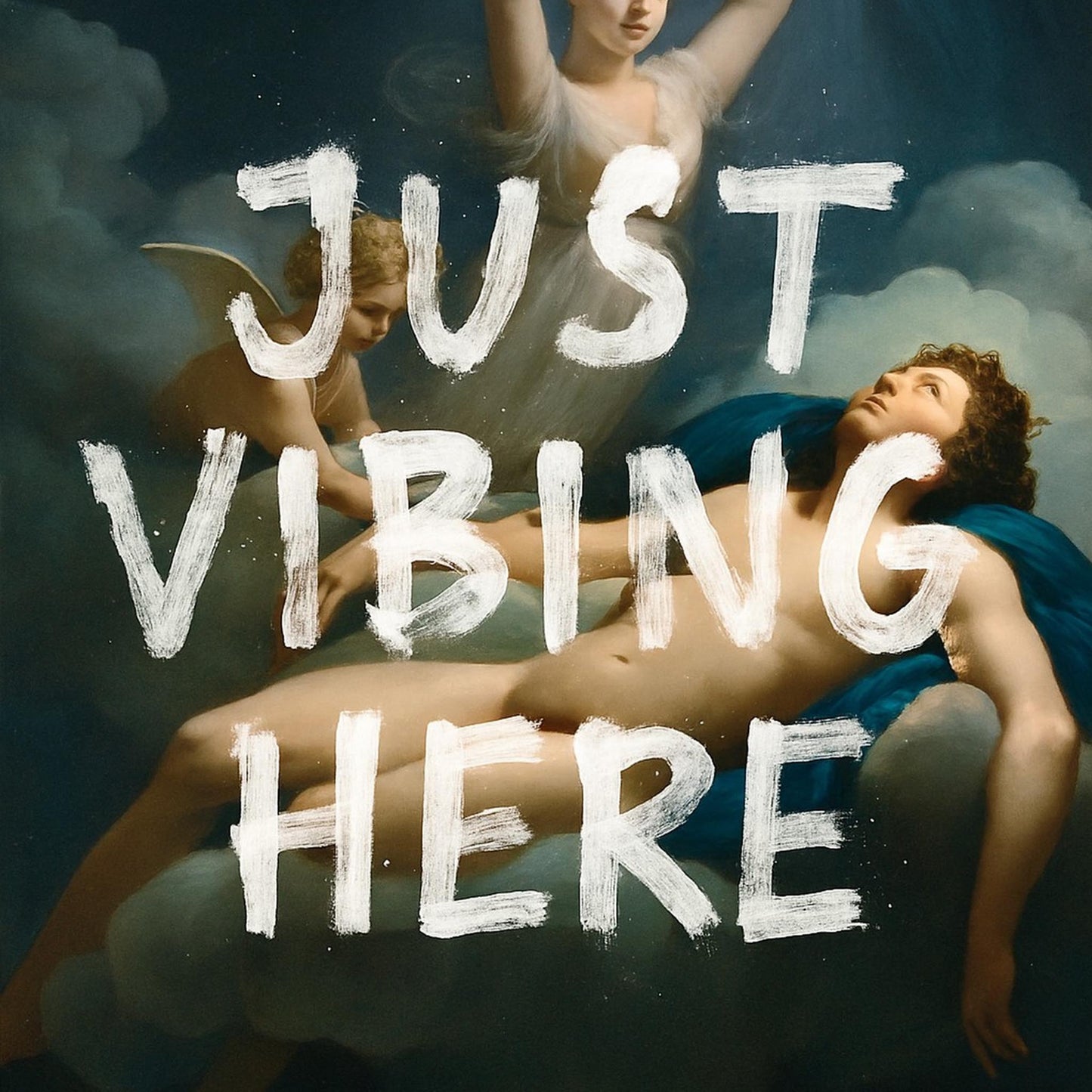 "Just vibing here" fine art print