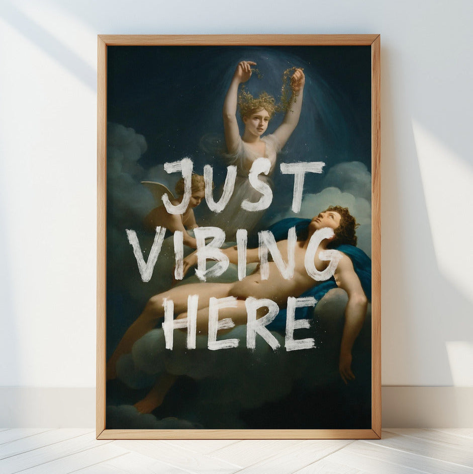 "Just vibing here" fine art print