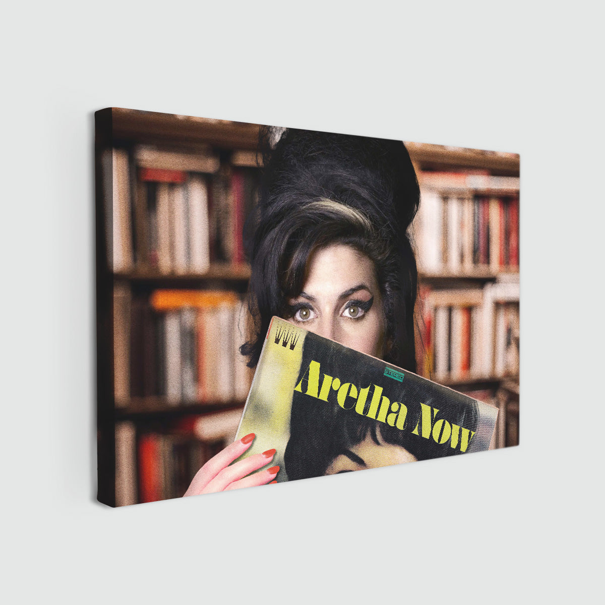 "Amy At The Vinyl Store" canvas print
