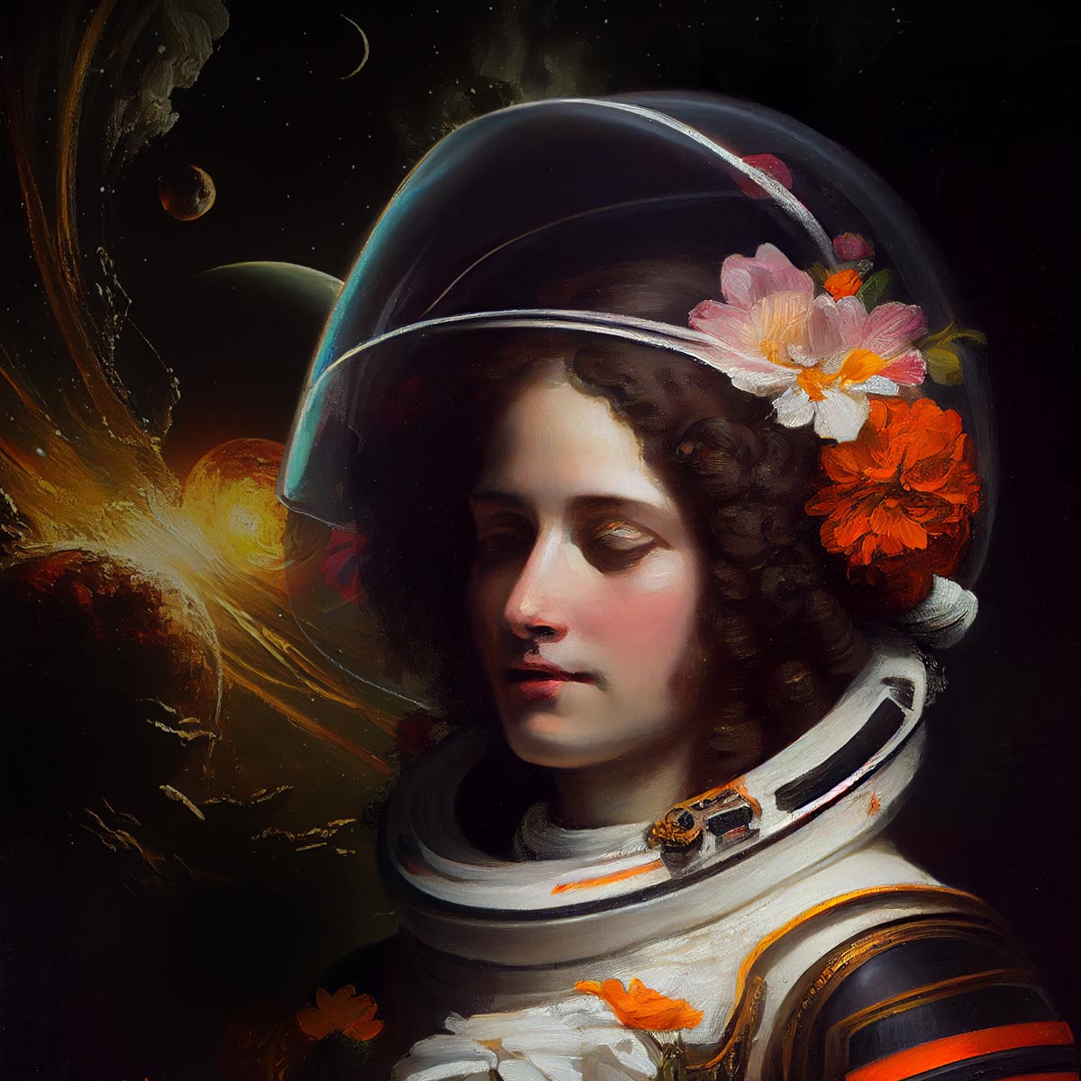 "Astronaut Beauty" canvas print