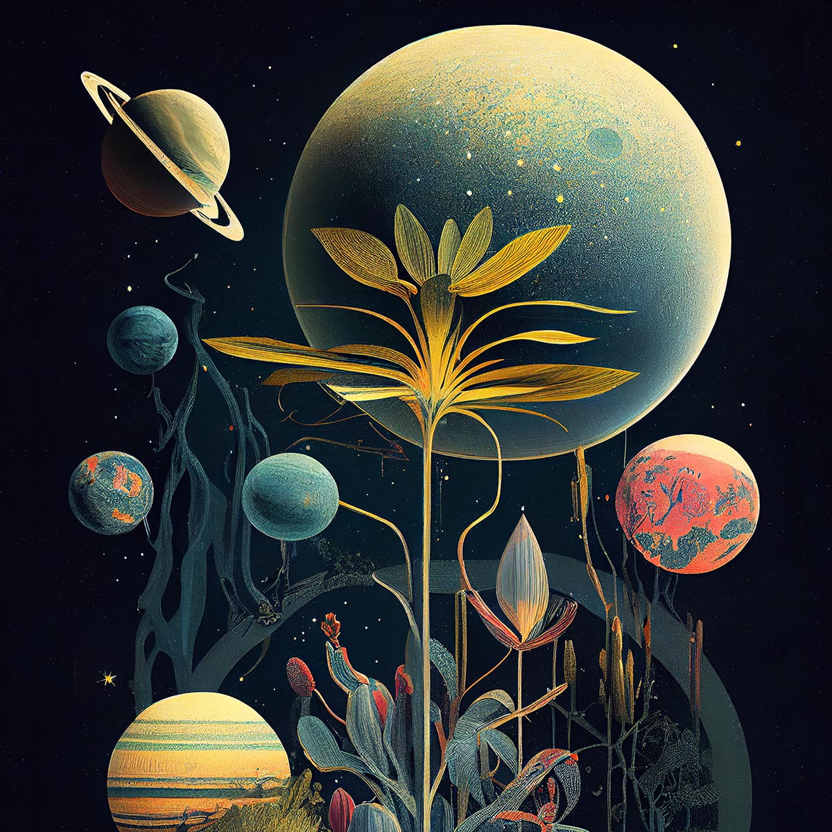"Faraway Botanic Space #4" canvas print